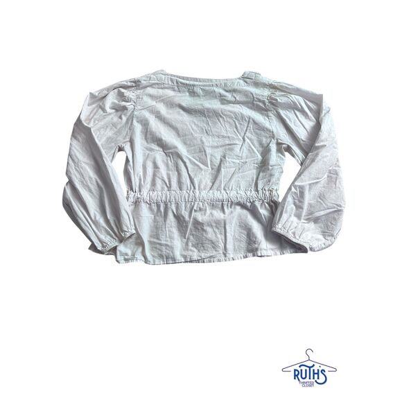 ASOS DESIGN Cotton Button Top with Tie Waist - Picture 4 of 5